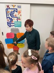 Udział uczniów w lekcji bibliotecznej